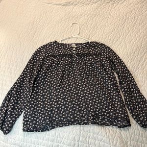 size 12 kids long sleeve floral blouse